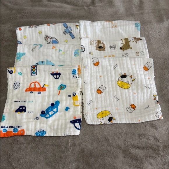 Muslin Burp Cloths Cotton Burping and bath Cloth - Picture 2 of 7